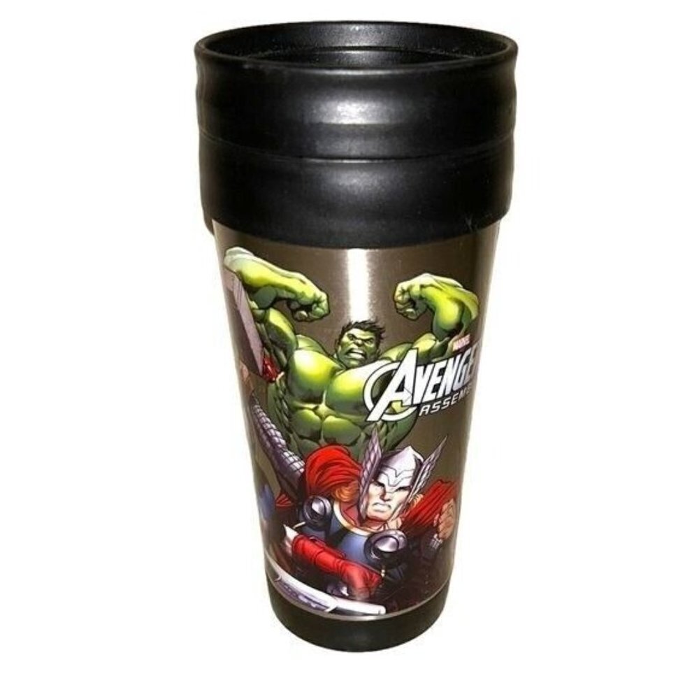 The Disney Store Marvel Multi Colored Collectible Tumbler Cup With Lid